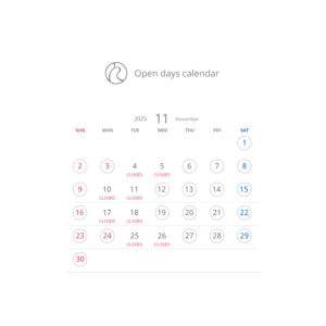 11月のスケジュール
